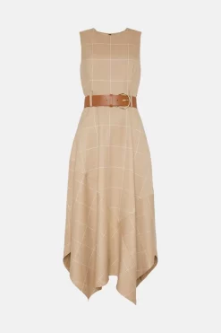 Wholesale ๐ฅฐ Karen Millen Check Belted High Low Midi ๐ Dress - camel ๐งจ 11 Wholesale ๐ฅฐ Karen Millen Check Belted High Low Midi ๐ Dress - camel ๐งจ -Karen Millen Outlet store bkk05324 camel xl 3