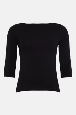 Flash Sale ⌛ Karen Millen Petite Cotton Slash Neck 3/4 Sleeve Top 🔔 11 Flash Sale ⌛ Karen Millen Petite Cotton Slash Neck 3/4 Sleeve Top 🔔 -Karen Millen Outlet store bkk05357 black xl 3