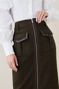 Top 10 ๐งจ Karen Millen Lydia Millen Heritage Tweed Belted Pencil ๐ Skirt - dark green ๐ 10 Top 10 ๐งจ Karen Millen Lydia Millen Heritage Tweed Belted Pencil ๐ Skirt - dark green ๐ -Karen Millen Outlet store bkk05415 dark20green xl 2