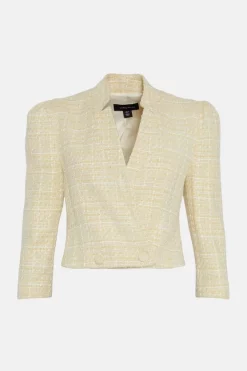 Coupon ๐ Karen Millen Sparkle Tweed Notch Neck Jacket - lemon โจ 10 Coupon ๐ Karen Millen Sparkle Tweed Notch Neck Jacket - lemon โจ -Karen Millen Outlet store bkk05478 lemon xl 3