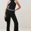 Deals ๐ Karen Millen Jewelled Detail Split Hem Woven Trouser - black ๐ 1 Deals ๐ Karen Millen Jewelled Detail Split Hem Woven Trouser - black ๐ -Karen Millen Outlet store bkk05578 black xl