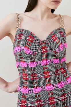 New π Karen Millen Linton Tweed Chain Strap Cami Mini π Dress - pink π₯ 12 New π Karen Millen Linton Tweed Chain Strap Cami Mini π Dress - pink π₯ -Karen Millen Outlet store bkk05586 pink xl 3