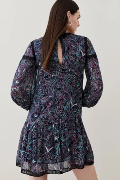 Top 10 π Karen Millen Paisley Ladder Trim Lace Woven Mini π Dress - multi π₯° 11 Top 10 π Karen Millen Paisley Ladder Trim Lace Woven Mini π Dress - multi π₯° -Karen Millen Outlet store bkk05627 multi xl 2