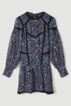 Top 10 π Karen Millen Paisley Ladder Trim Lace Woven Mini π Dress - multi π₯° 12 Top 10 π Karen Millen Paisley Ladder Trim Lace Woven Mini π Dress - multi π₯° -Karen Millen Outlet store bkk05627 multi xl 3