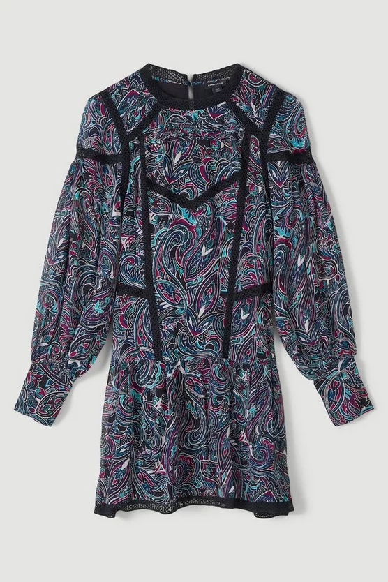 Top 10 π Karen Millen Paisley Ladder Trim Lace Woven Mini π Dress - multi π₯° 6 Top 10 π Karen Millen Paisley Ladder Trim Lace Woven Mini π Dress - multi π₯° - Image 4