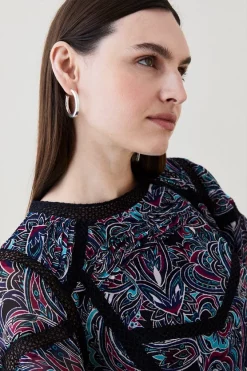 Top 10 π Karen Millen Paisley Ladder Trim Lace Woven Mini π Dress - multi π₯° 13 Top 10 π Karen Millen Paisley Ladder Trim Lace Woven Mini π Dress - multi π₯° -Karen Millen Outlet store bkk05627 multi xl 4