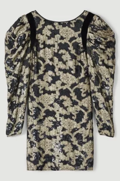 Wholesale ✔️ Karen Millen Sequinned Jacquard Batwing Mini 👗 Dress - black 🎁 11 Wholesale ✔️ Karen Millen Sequinned Jacquard Batwing Mini 👗 Dress - black 🎁 -Karen Millen Outlet store bkk05656 black xl 3
