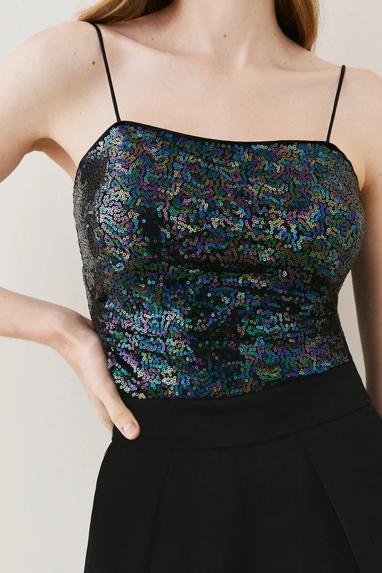Best Sale π Karen Millen Sequin Strappy Cami Top π 4 Best Sale π Karen Millen Sequin Strappy Cami Top π - Image 2