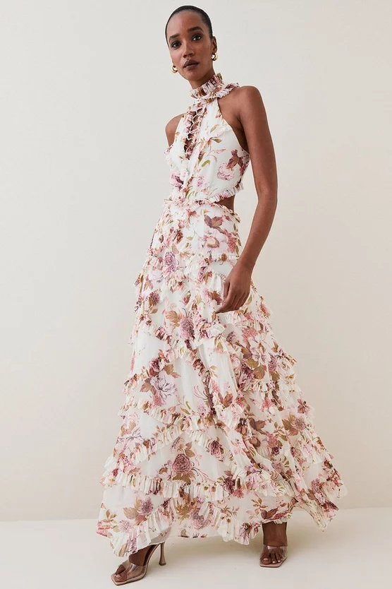 Coupon π Karen Millen Lydia Millen Floral Ruffle Chiffon Maxi π₯° 5 Coupon π Karen Millen Lydia Millen Floral Ruffle Chiffon Maxi π₯° - Image 3