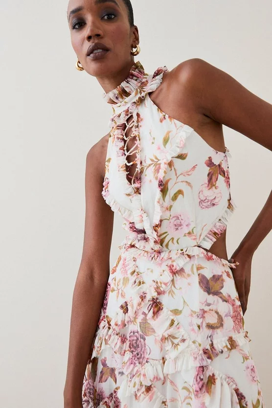 Coupon π Karen Millen Lydia Millen Floral Ruffle Chiffon Maxi π₯° 6 Coupon π Karen Millen Lydia Millen Floral Ruffle Chiffon Maxi π₯° - Image 4