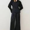 Cheapest โค๏ธ Karen Millen Viscose Satin Strong Shoulder Tie Top ๐ 2 Cheapest โค๏ธ Karen Millen Viscose Satin Strong Shoulder Tie Top ๐ -Karen Millen Outlet store bkk05696 black xl