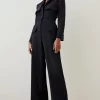 Budget 🔔 Karen Millen Compact Stretch Two Piece Jumpsuit 💯 -Karen Millen Outlet store bkk05796 black xl