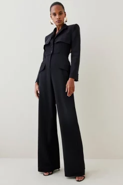 Budget 🔔 Karen Millen Compact Stretch Two Piece Jumpsuit 💯