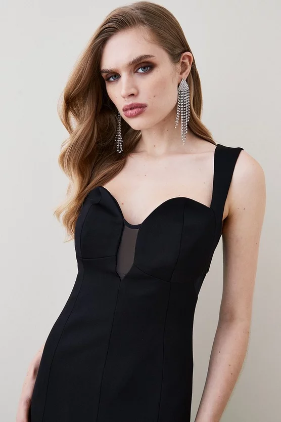 Promo 🥰 Karen Millen Italian Jersey Contour Column Mini 👗 Dress - black 🎁 4 Promo 🥰 Karen Millen Italian Jersey Contour Column Mini 👗 Dress - black 🎁 - Image 2
