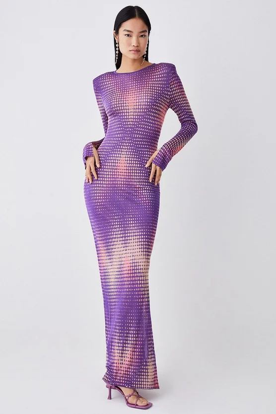 Discount ๐ Karen Millen Mirrored Knitted Maxi Column ๐ Dress - purple โ๏ธ 3 Discount ๐ Karen Millen Mirrored Knitted Maxi Column ๐ Dress - purple โ๏ธ
