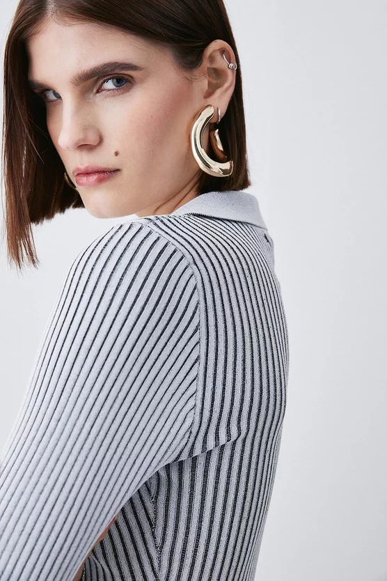 Wholesale π Karen Millen Buttoned Collar Pocket Front Jumper - grey π 8 Wholesale π Karen Millen Buttoned Collar Pocket Front Jumper - grey π - Image 6