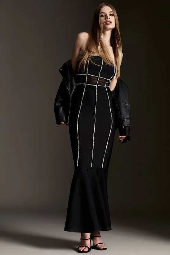 Top 10 ๐ Karen Millen Bandage Bandeau Mesh Knit Maxi ๐ Dress - black ๐ฅ 5 Top 10 ๐ Karen Millen Bandage Bandeau Mesh Knit Maxi ๐ Dress - black ๐ฅ - Image 3