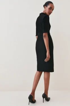 Cheap 🔥 Karen Millen Structured Crepe Lace Up Forever Midi 👗 Dress 💯 10 Cheap 🔥 Karen Millen Structured Crepe Lace Up Forever Midi 👗 Dress 💯 -Karen Millen Outlet store bkk05983 black xl 2
