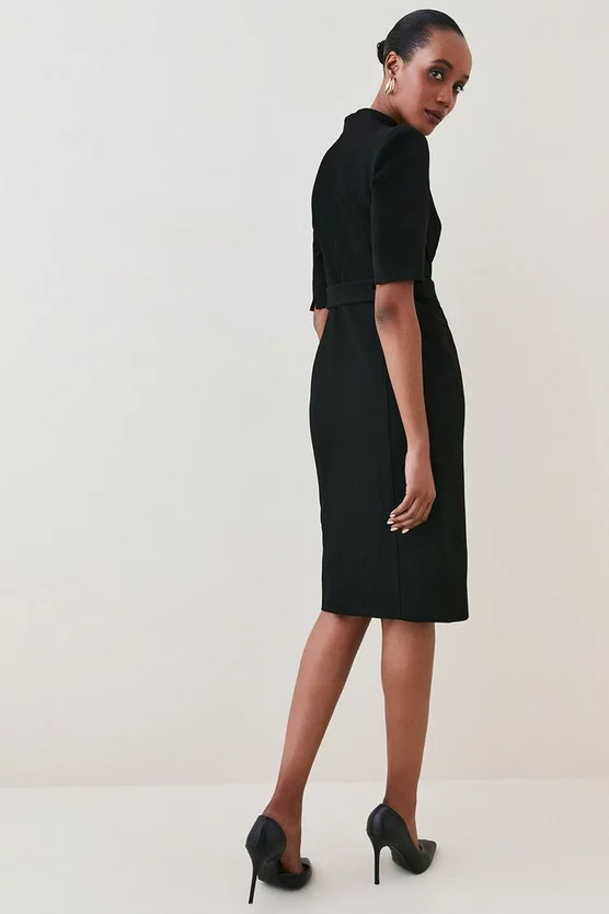 Cheap 🔥 Karen Millen Structured Crepe Lace Up Forever Midi 👗 Dress 💯 5 Cheap 🔥 Karen Millen Structured Crepe Lace Up Forever Midi 👗 Dress 💯 - Image 3