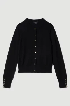 Budget ๐ Karen Millen Viscose Blend Knitted Crew Neck Cardigan โ๏ธ 13 Budget ๐ Karen Millen Viscose Blend Knitted Crew Neck Cardigan โ๏ธ -Karen Millen Outlet store bkk05993 black xl 3
