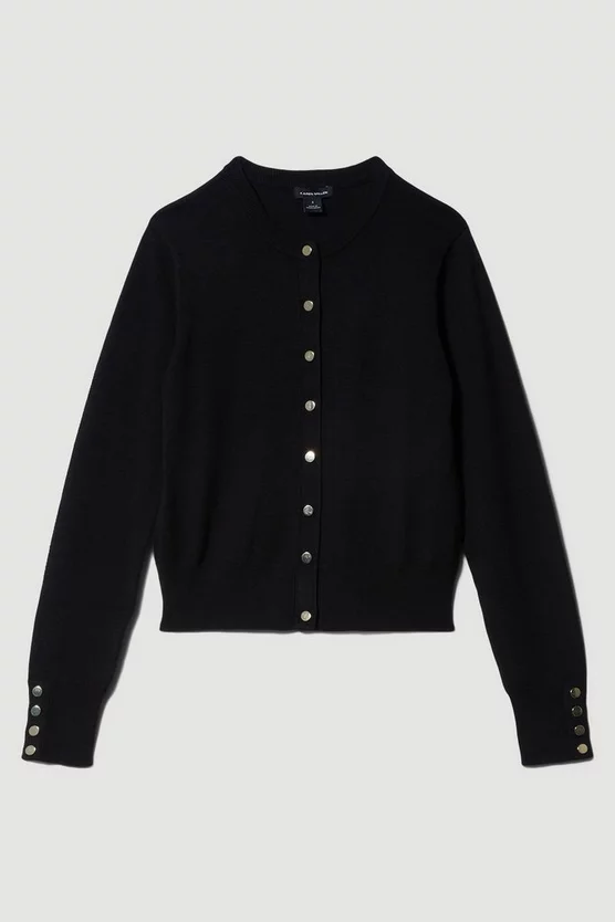 Budget ๐ Karen Millen Viscose Blend Knitted Crew Neck Cardigan โ๏ธ 6 Budget ๐ Karen Millen Viscose Blend Knitted Crew Neck Cardigan โ๏ธ - Image 4