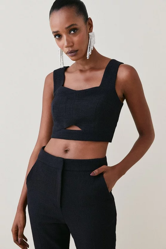 Best deal 🛒 Karen Millen Boucle Bralet Top 🔔 4 Best deal 🛒 Karen Millen Boucle Bralet Top 🔔 - Image 2