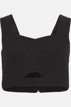 Best deal 🛒 Karen Millen Boucle Bralet Top 🔔 12 Best deal 🛒 Karen Millen Boucle Bralet Top 🔔 -Karen Millen Outlet store bkk06026 black xl 3