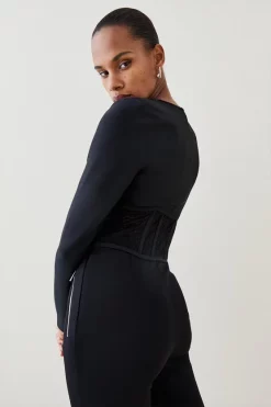 Discount ๐ Karen Millen Knitted Bandage Corset Style Top - black ๐งจ 10 Discount ๐ Karen Millen Knitted Bandage Corset Style Top - black ๐งจ -Karen Millen Outlet store bkk06098 black xl 2