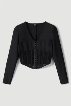 Discount ๐ Karen Millen Knitted Bandage Corset Style Top - black ๐งจ 11 Discount ๐ Karen Millen Knitted Bandage Corset Style Top - black ๐งจ -Karen Millen Outlet store bkk06098 black xl 3