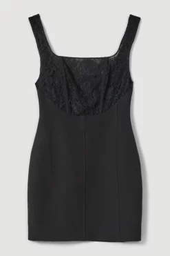 Cheap ๐ Karen Millen Corded Lace Figure Form Woven Corset ๐ Dress - black ๐ 11 Cheap ๐ Karen Millen Corded Lace Figure Form Woven Corset ๐ Dress - black ๐ -Karen Millen Outlet store bkk06124 black xl 3