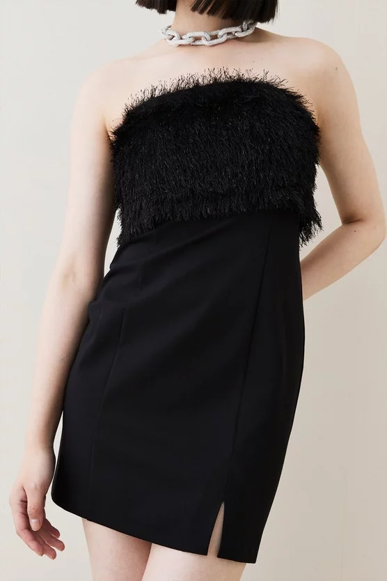 Deals 😉 Karen Millen Tassle And Ponte Bardot Mini 👗 Dress 👏 4 Deals 😉 Karen Millen Tassle And Ponte Bardot Mini 👗 Dress 👏 - Image 2