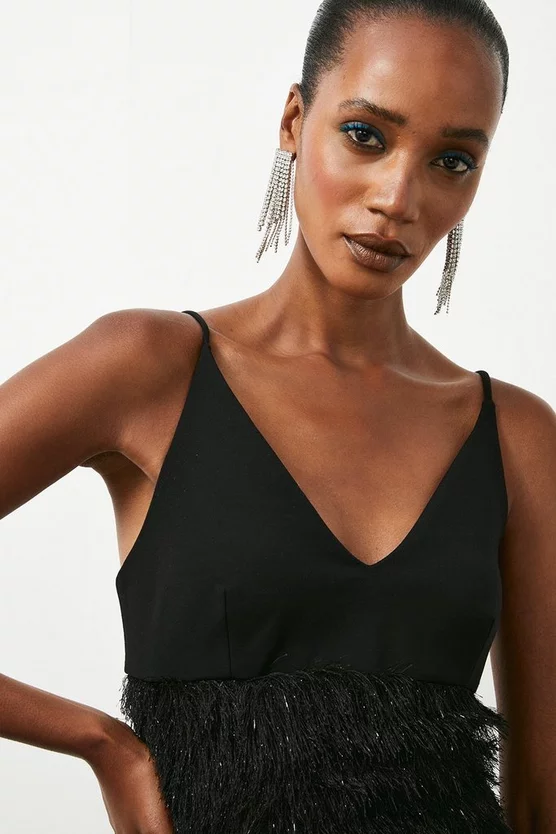 Best Pirce โ๏ธ Karen Millen Satin & Tassle Cami Mini ๐ Dress โ 4 Best Pirce โ๏ธ Karen Millen Satin & Tassle Cami Mini ๐ Dress โ - Image 2