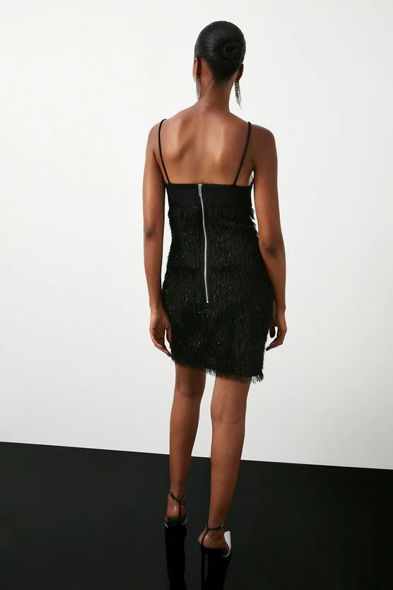 Best Pirce โ๏ธ Karen Millen Satin & Tassle Cami Mini ๐ Dress โ 8 Best Pirce โ๏ธ Karen Millen Satin & Tassle Cami Mini ๐ Dress โ - Image 6