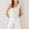 Brand new β¨ Karen Millen Sparkle Tweed Button Crop Top - ivory β¨ 2 Brand new β¨ Karen Millen Sparkle Tweed Button Crop Top - ivory β¨ -Karen Millen Outlet store bkk06145 ivory xl