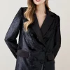 Hot Sale 🛒 Karen Millen Slinky Velvet Tailored Double Breasted Jacket - black 🔥 1 Hot Sale 🛒 Karen Millen Slinky Velvet Tailored Double Breasted Jacket - black 🔥 -Karen Millen Outlet store bkk06148 black xl