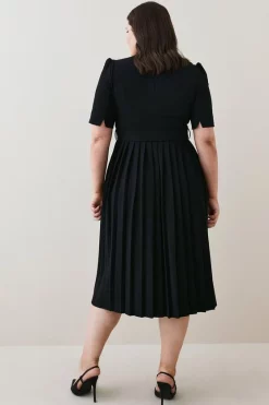 Budget 👍 Karen Millen Plus Size Structured Crepe Forever Pleat 👗 Dress 🛒 10 Budget 👍 Karen Millen Plus Size Structured Crepe Forever Pleat 👗 Dress 🛒 -Karen Millen Outlet store bkk06228 black xl 2