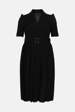 Budget 👍 Karen Millen Plus Size Structured Crepe Forever Pleat 👗 Dress 🛒 11 Budget 👍 Karen Millen Plus Size Structured Crepe Forever Pleat 👗 Dress 🛒 -Karen Millen Outlet store bkk06228 black xl 3