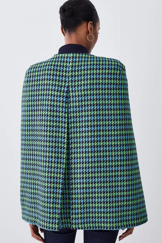 New โ Karen Millen Colourpop Check Wool Blend Cape ๐งฅ Coat - green โ๏ธ 5 New โ Karen Millen Colourpop Check Wool Blend Cape ๐งฅ Coat - green โ๏ธ - Image 3