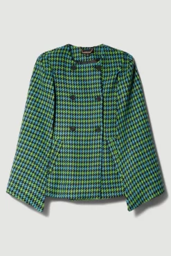 New โ Karen Millen Colourpop Check Wool Blend Cape ๐งฅ Coat - green โ๏ธ 11 New โ Karen Millen Colourpop Check Wool Blend Cape ๐งฅ Coat - green โ๏ธ -Karen Millen Outlet store bkk06231 green xl 3