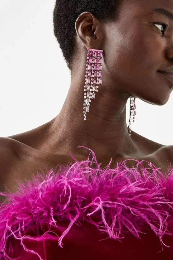 Discount โ Karen Millen Velvet Feather Detail Mini ๐ Dress - purple ๐ 4 Discount โ Karen Millen Velvet Feather Detail Mini ๐ Dress - purple ๐ - Image 2