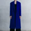 Best Sale 🔥 Karen Millen Italian Virgin Wool Strong Shoulder Anti Fit 🧥 Coat - cobalt 🛒 -Karen Millen Outlet store bkk06281 cobalt xl
