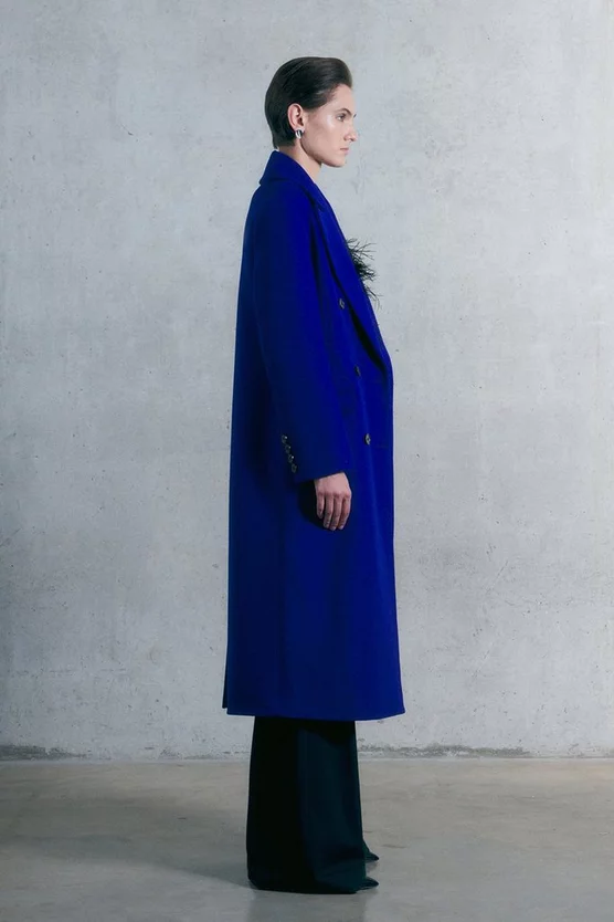 Best Sale ๐ฅ Karen Millen Italian Virgin Wool Strong Shoulder Anti Fit ๐งฅ Coat - cobalt ๐ 4 Best Sale ๐ฅ Karen Millen Italian Virgin Wool Strong Shoulder Anti Fit ๐งฅ Coat - cobalt ๐ - Image 2
