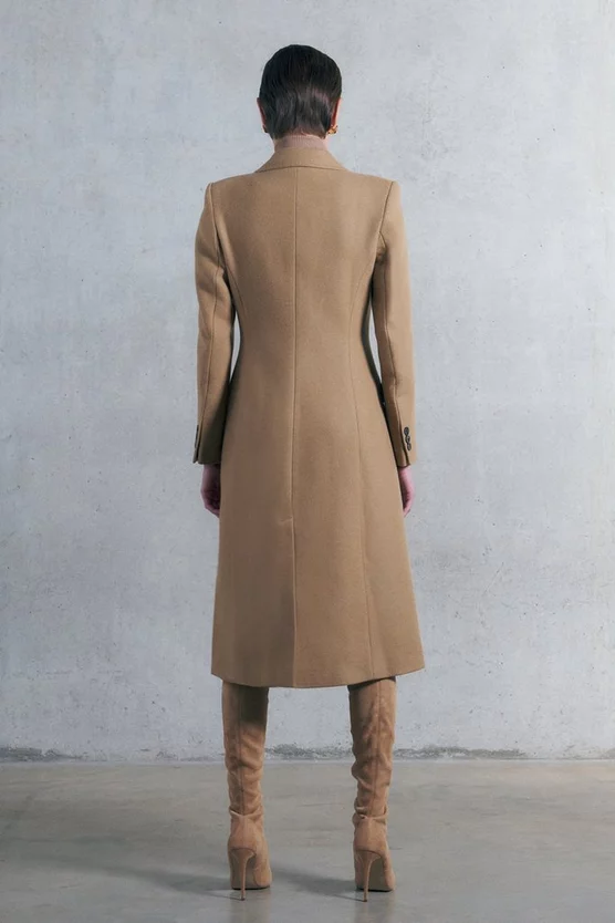 Discount ๐ Karen Millen Italian Virgin Wool Fitted ๐งฅ Coat - camel ๐ 5 Discount ๐ Karen Millen Italian Virgin Wool Fitted ๐งฅ Coat - camel ๐ - Image 3
