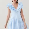Flash Sale 🎉 Karen Millen Taffeta Frill Pintuck Mini 👗 Dress - pale blue 🎁 2 Flash Sale 🎉 Karen Millen Taffeta Frill Pintuck Mini 👗 Dress - pale blue 🎁 -Karen Millen Outlet store bkk06309 pale20blue xl
