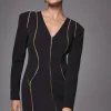Best Sale 👍 Karen Millen Gold Trim Zip Front Mini 👗 Dress - black 🤩 2 Best Sale 👍 Karen Millen Gold Trim Zip Front Mini 👗 Dress - black 🤩 -Karen Millen Outlet store bkk06310 black xl