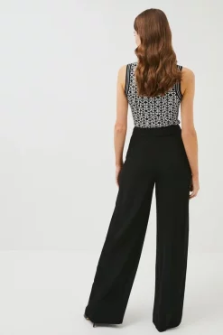Budget โจ Karen Millen Petite Viscose Satin Back Crepe Wide Leg Trouser ๐ 10 Budget โจ Karen Millen Petite Viscose Satin Back Crepe Wide Leg Trouser ๐ -Karen Millen Outlet store bkk06336 black xl 2