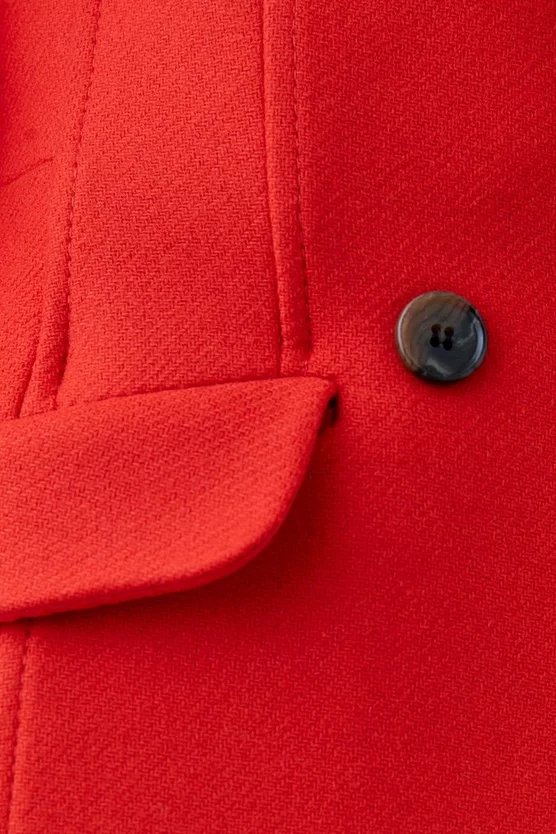 Outlet ❤️ Karen Millen Italian Virgin Wool Blend Hourglass Midi 🧥 Coat - red 🤩 9 Outlet ❤️ Karen Millen Italian Virgin Wool Blend Hourglass Midi 🧥 Coat - red 🤩 - Image 7