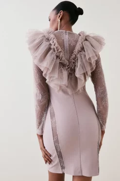 Brand new 💯 Karen Millen Tulle Lace Jersey Mini 👗 Dress - neutral 🤩 10 Brand new 💯 Karen Millen Tulle Lace Jersey Mini 👗 Dress - neutral 🤩 -Karen Millen Outlet store bkk06385 neutral xl 2