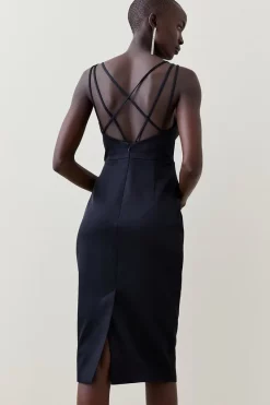 Best deal ๐คฉ Karen Millen Italian Structured Satin Strappy Midi ๐ Dress ๐ 11 Best deal ๐คฉ Karen Millen Italian Structured Satin Strappy Midi ๐ Dress ๐ -Karen Millen Outlet store bkk06395 black xl 2