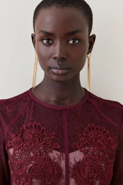 Cheap 🤩 Karen Millen Guipure & Beaded Corset Detail Woven Jumpsuit - fig ✔️ 12 Cheap 🤩 Karen Millen Guipure & Beaded Corset Detail Woven Jumpsuit - fig ✔️ -Karen Millen Outlet store bkk06414 fig xl 4